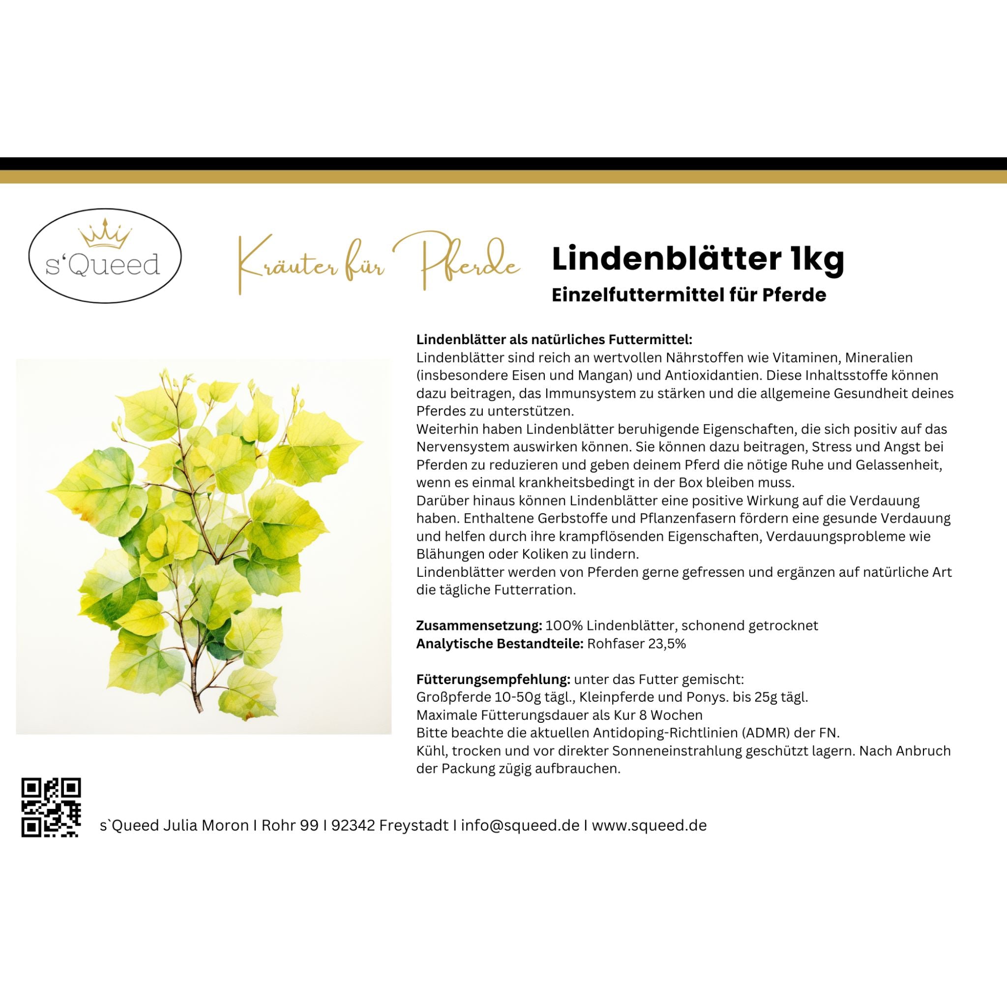 Lindenblätter Pferd für Immunsystem und Verdauung