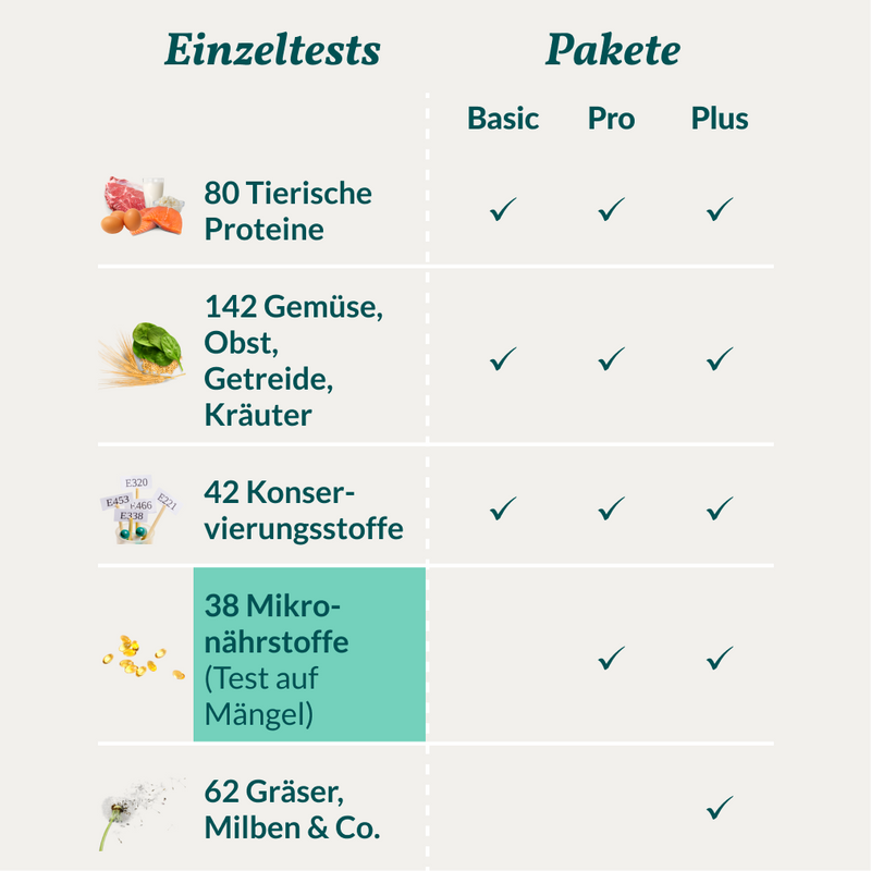 Mikronährstofftest - Mängel Katze