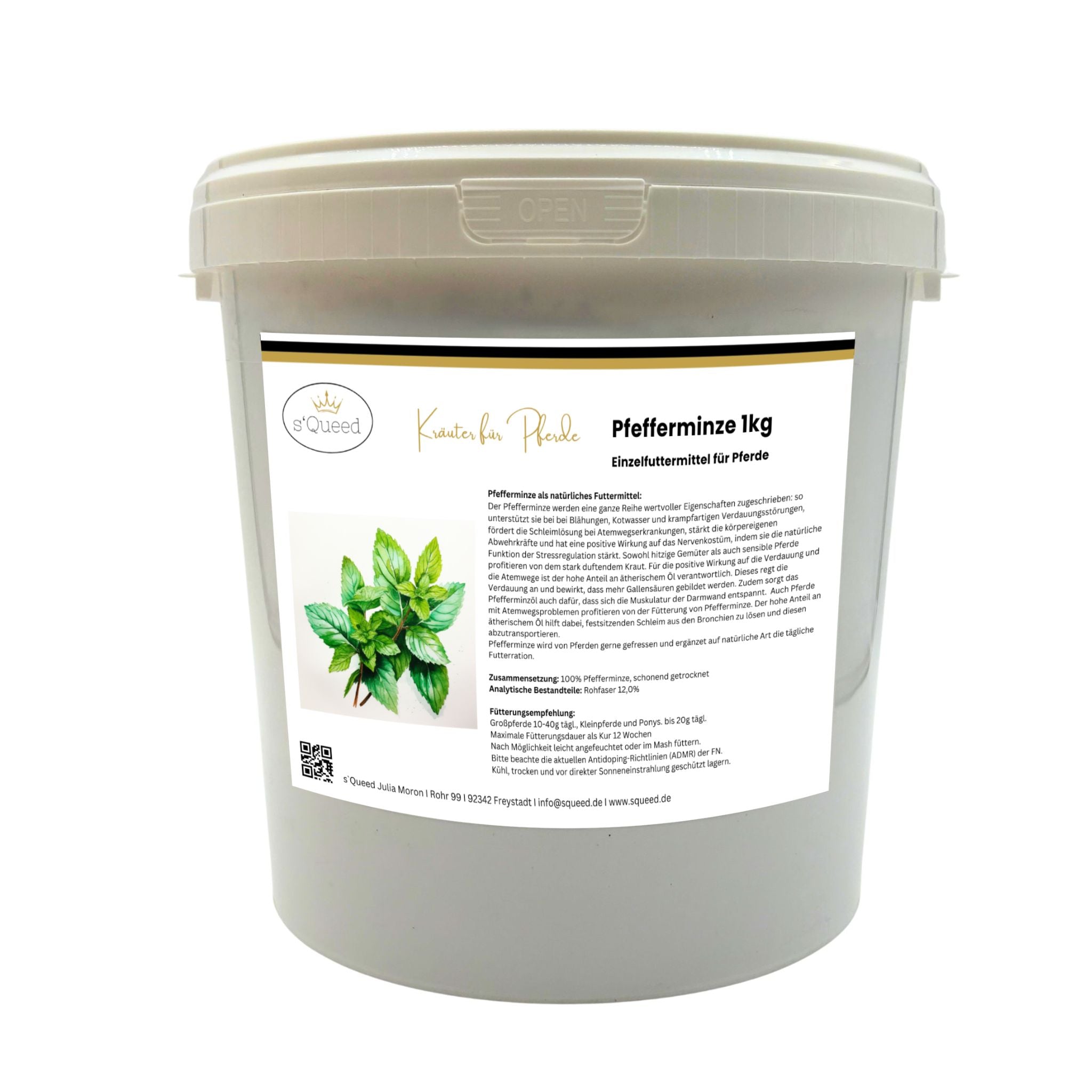 Pfefferminze Pferd - Hustenkräuter, Darmkräuter und Nervenkräuter für Pferde