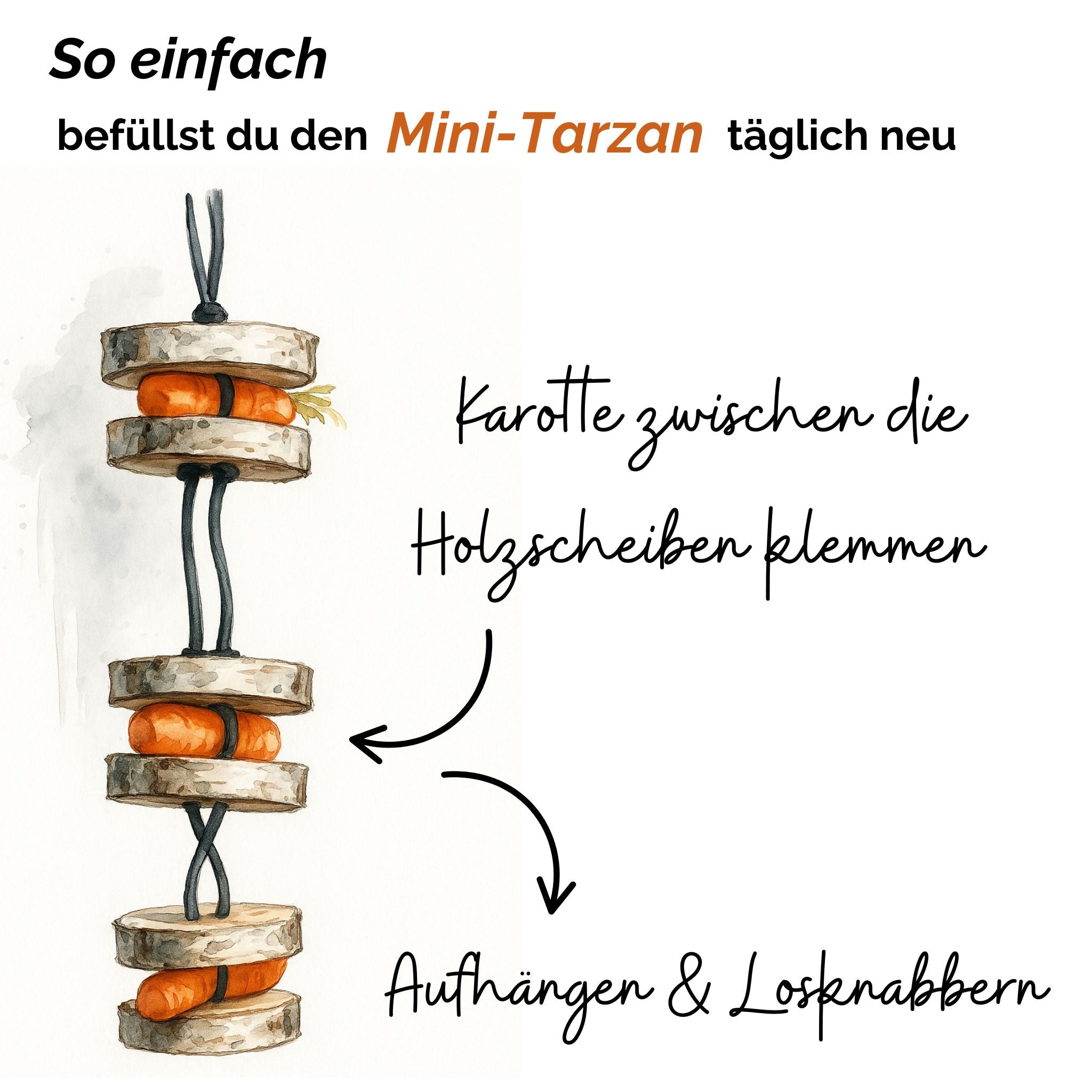 Pferdespielzeug Mini-Tarzan - Spielzeug für Pferde und Ponys gegen Langeweile - Pferdebeschäftigung