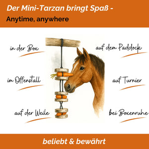 Pferdespielzeug Mini-Tarzan - Spielzeug für Pferde und Ponys gegen Langeweile - Pferdebeschäftigung