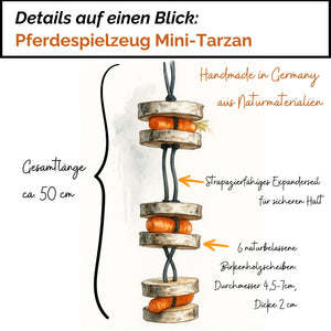 Pferdespielzeug Mini-Tarzan - Spielzeug für Pferde und Ponys gegen Langeweile - Pferdebeschäftigung