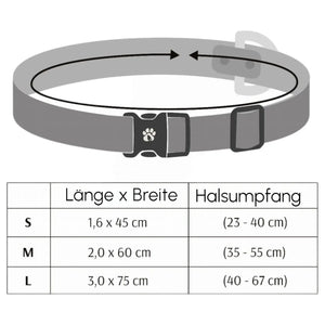 Halsband Schwarz Aus Nylon Längenverstellbar Im Rautendesign