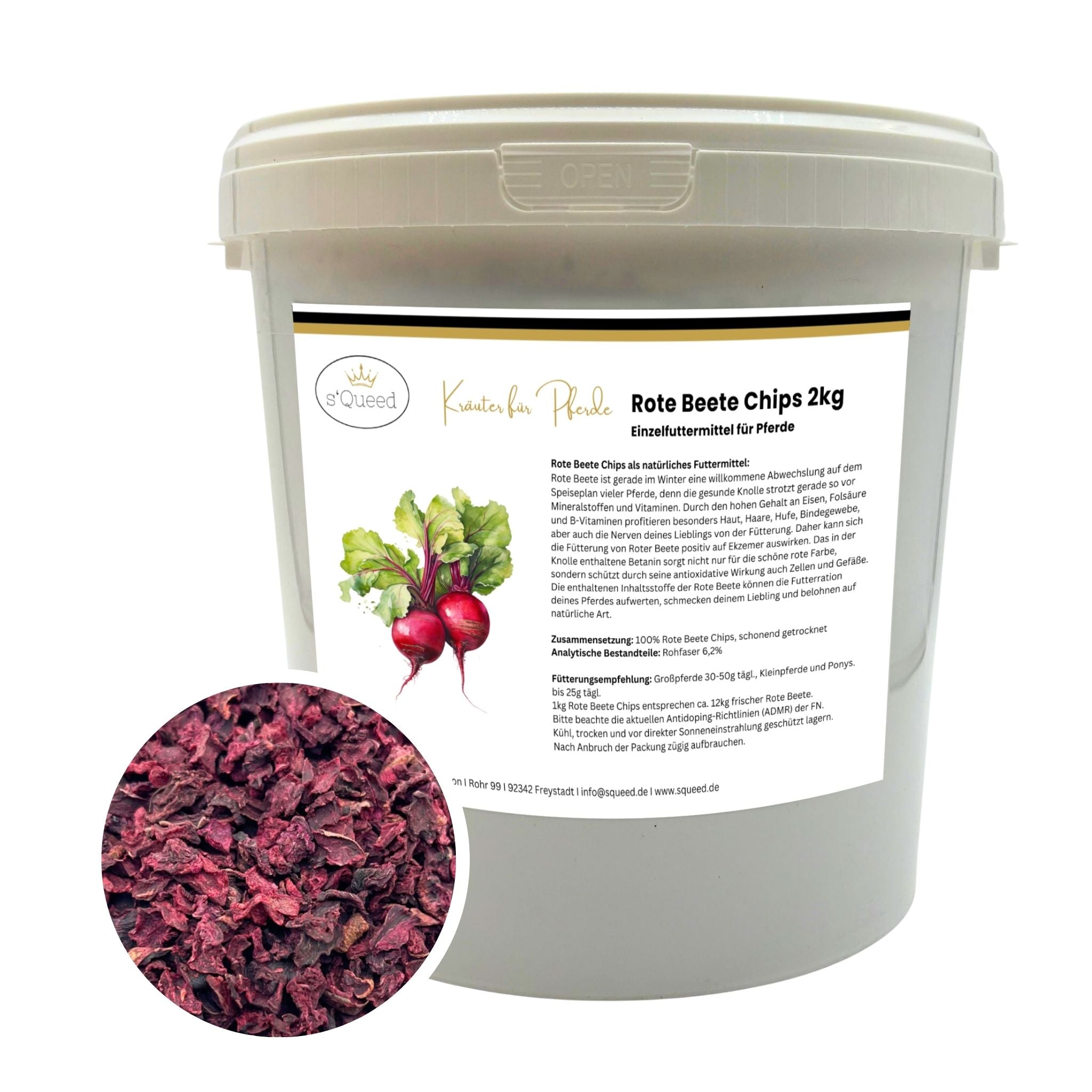 Rote Beete Chips Pferd, getrocknete Rote Beete für Pferde