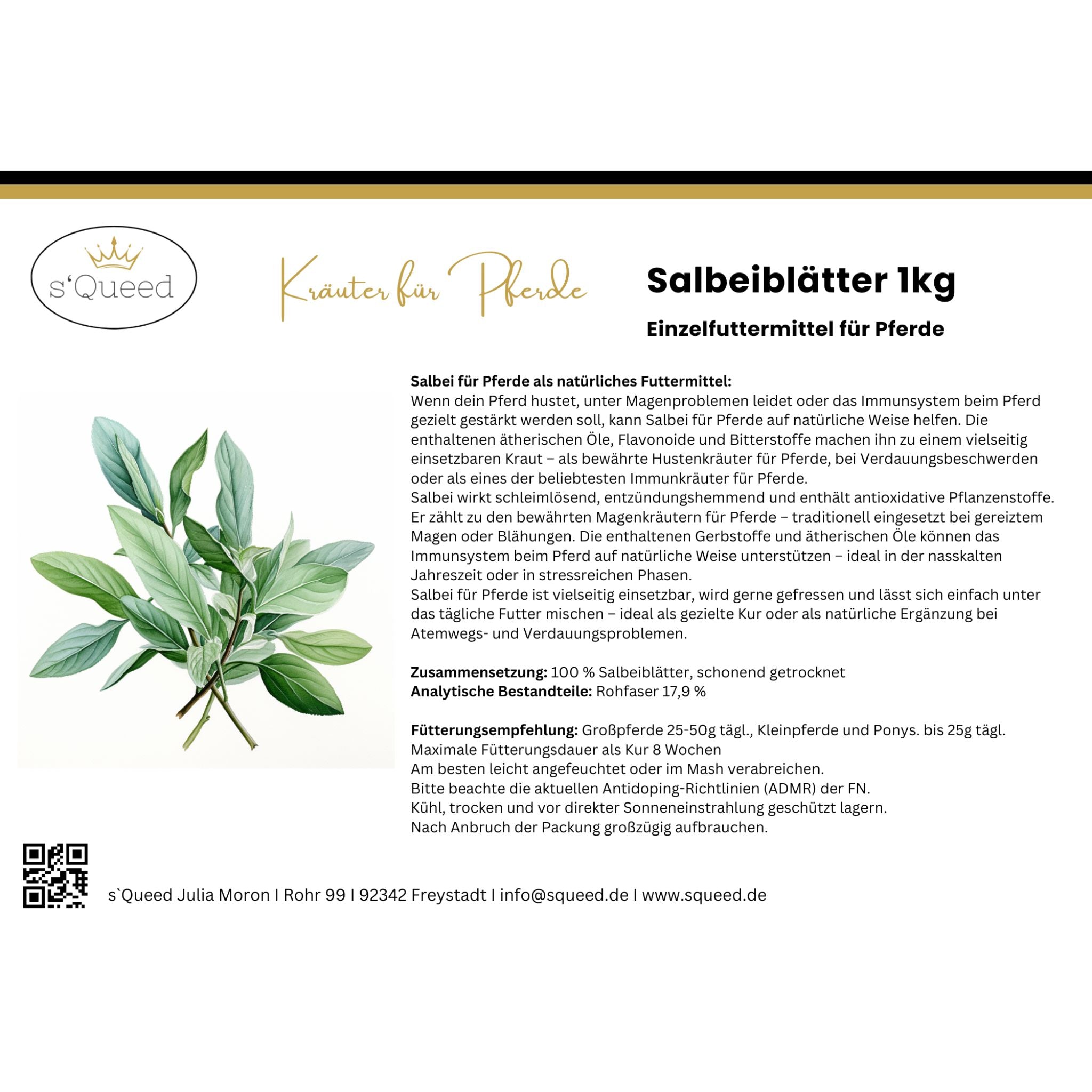 Salbei Pferd - Hustenkräuter für Pferde - Magenkräuter & Immunkräuter