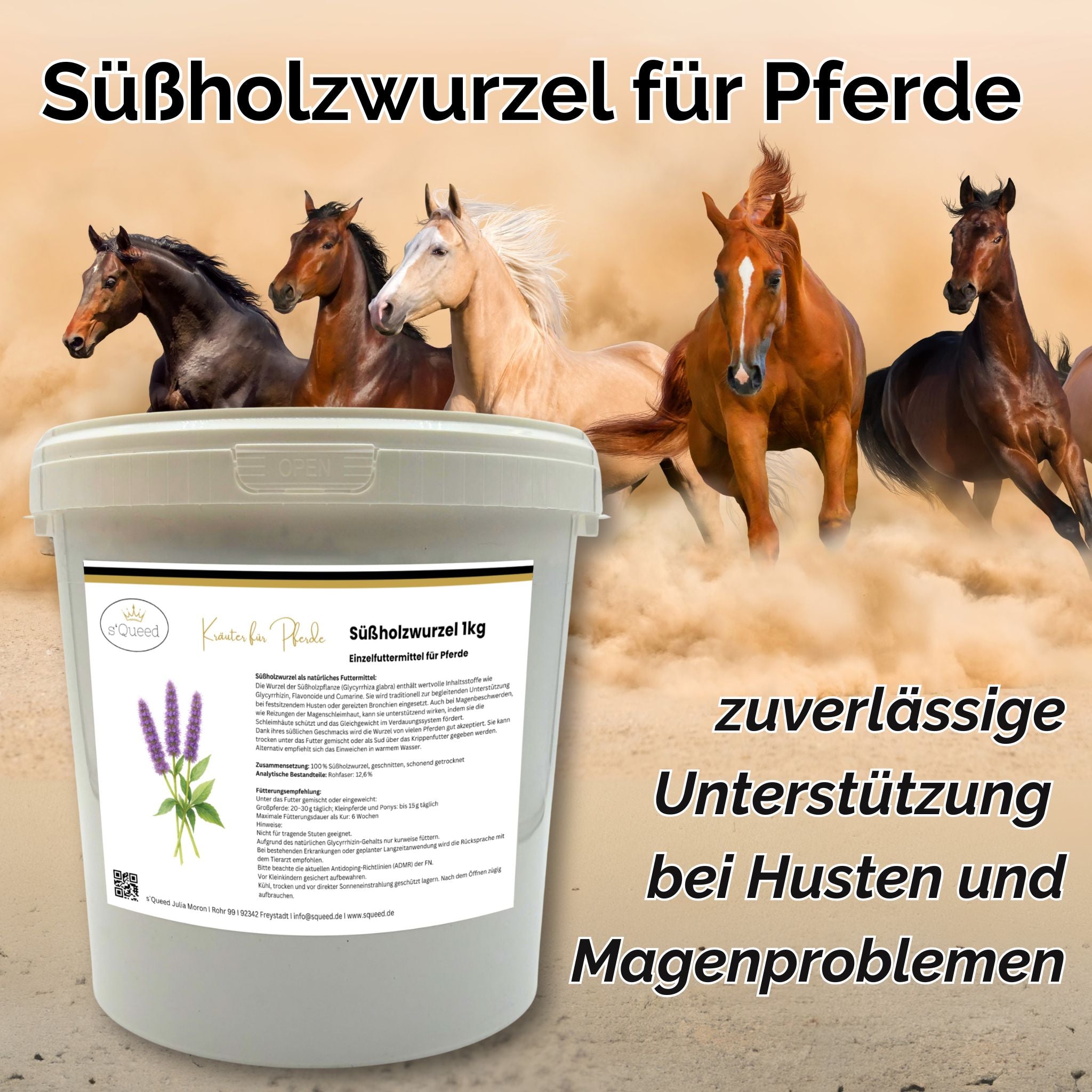 Süßholzwurzel Pferd - Hustenkräuter für Pferde - Magenkräuter Pferd