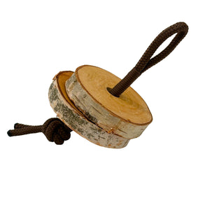 Himalaya-Leckstein Set: Halterung aus Birkenholz und 2 Himalaya Salzlecksteinen