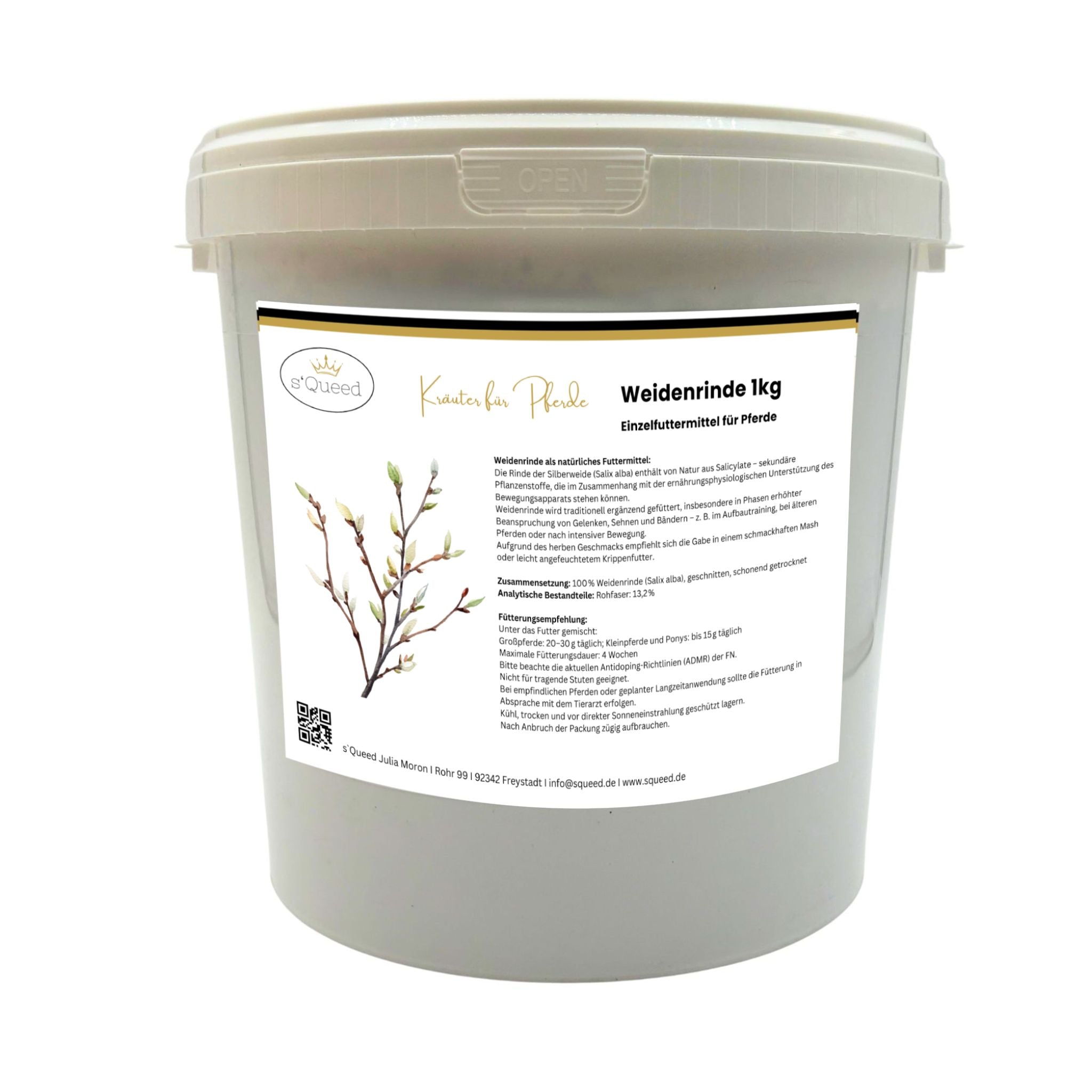 Weidenrinde Pferd geschnitten 1kg