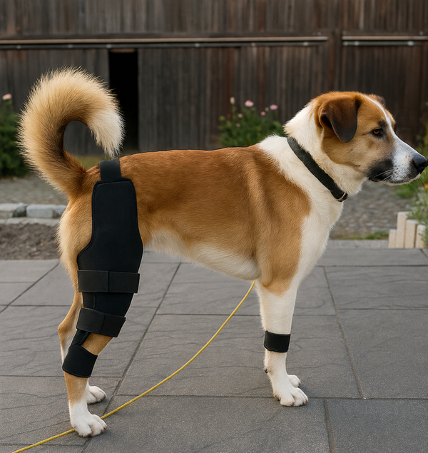 Kniebandage für Hunde nach Maß – Stabilität und Entlastung bei Knieproblemen