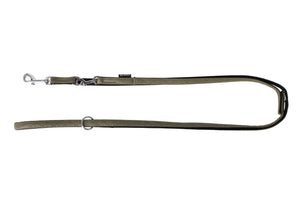 Leine Khakigrün Aus Nylon Längenverstellbar Im Rautendesign