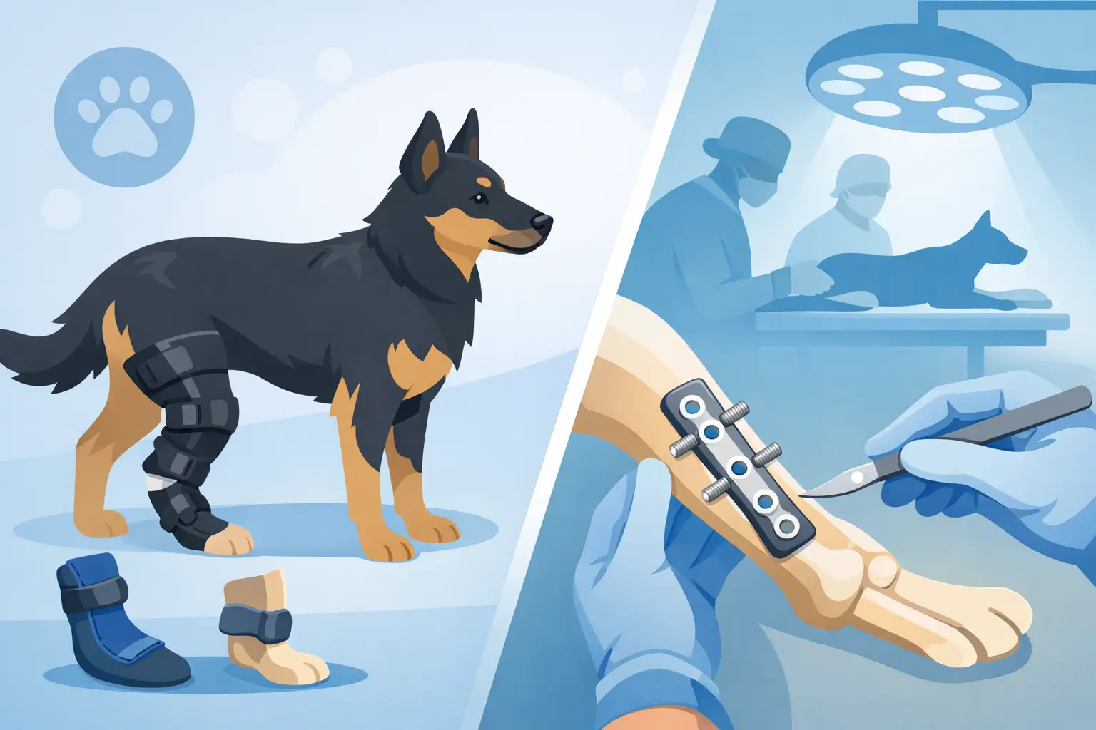 Orthese oder Operation beim Hund?